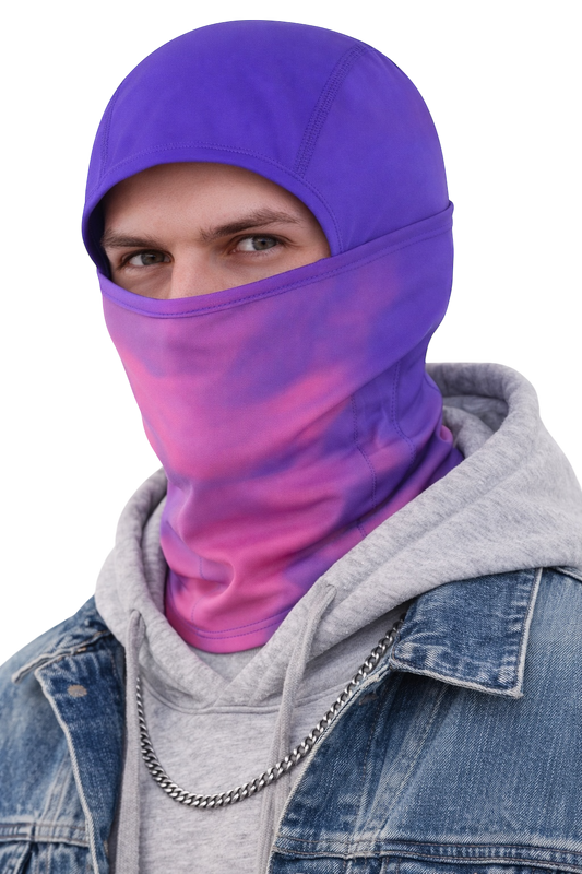 Balaclava Reactiva Morado a Rosa